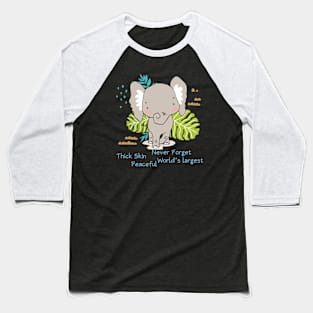 Elephant - Big Animal - Educate Baseball T-Shirt